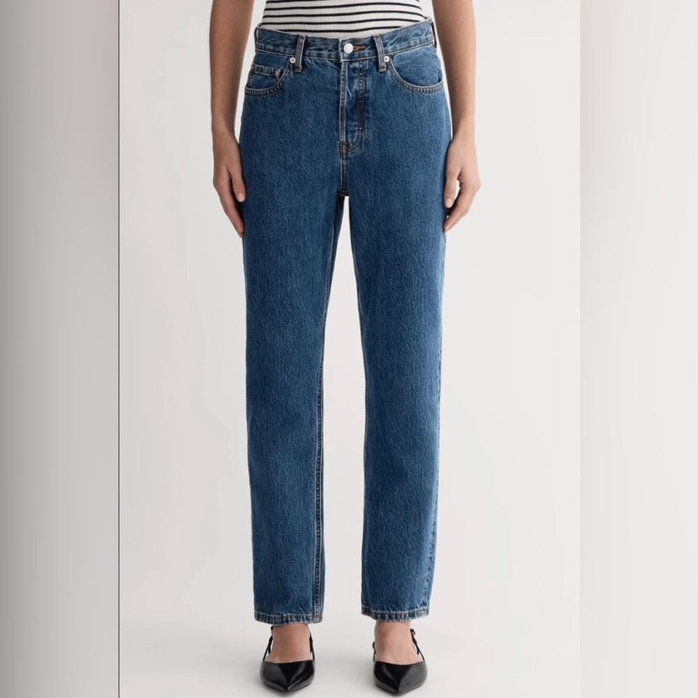 Everlane The 90’s Cheeky Ankle Jean Organic Cotton Button-Fly Blue Sz 27